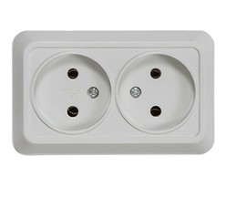 Розетка 2-м BOLLETO накл. 7102 бел. ASD / IN HOME
