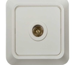 Розетка TV BOLLETO накл. 7027 бел. ASD / IN HOME