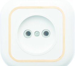 Розетка 1-м СП Валентина 10А IP20 РС10-153 бел./зол. Кунцево