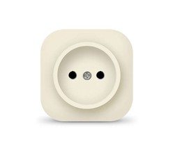 Розетка 1-м ОП 10А IP20 без заземл. сл. кость IONICH