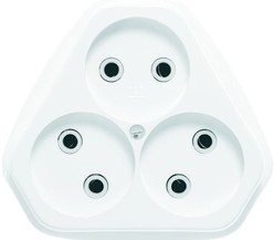 Розетка 3-м СП 10А IP20 РС10-394 Кунцево