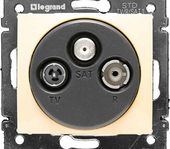 Механизм розетки TV-FM-SAT СП Valena сл. кость Leg