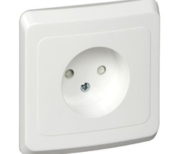 Розетка 1-м СП Этюд 16А IP20 защ. шторки без заземл. бел. SchE