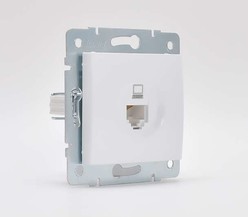 Механизм розетки компьютерн. 1-м СП KARINA RJ45 бел. Lezard