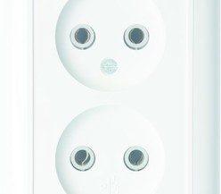 Розетка 2-м СП Валентина 10А IP20 РС10-393 бел. Кунцево