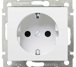 Механизм розетки 1-м СП Valena 2К+З с заземл. нем. станд. бел. (DIY-упак.) Leg