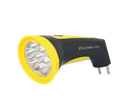 Фонарь LED 3807M (аккум. 220В черн./жел. 7 LED 2 режима SLA пласт. коробка) Ultraflash