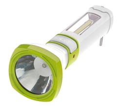 Фонарь светодиодный аккум. 5W LED 3 режима бок. панель COB 3Вт с зарядным устройством КОСМОС