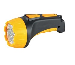 Фонарь LED 3807 (аккум 220В черн./жел. 7 LED; 2 режима SLA пласт. короб) Ultraflash