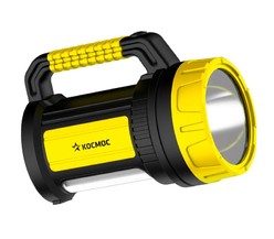 Фонарь светодиодный аккум. 5W LED 3 режима бок. панель 10Вт зарядное устройство 220/12В КОСМОС