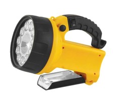 Фонарь UF3753LED (аккум 220В/12В жел. 11 LED; + галоген. 4В 2А-ч пласт. короб) Ultraflash