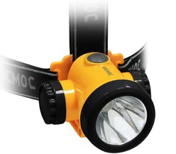 Фонарь светодиодный аккум. налобный литиевый H3W 2 режима 3Вт LED 1.5А.ч зарядка от USB КОСМОС