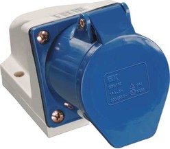 Розетка стационарная ССИ-113 2Р+РЕ 16А 200-250В IP44 IEK