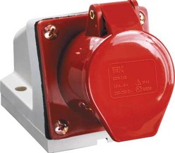 Розетка стационарная ССИ-124 3Р+РЕ 32А 380В IP44 IEK