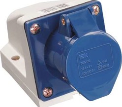 Розетка стационарная ССИ- 123 2Р+РЕ 32А 200-250В IP44 IEK