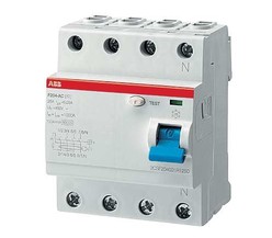 Выключатель дифференциального тока (УЗО) 4п 80А 300мА тип AC F204 ABB