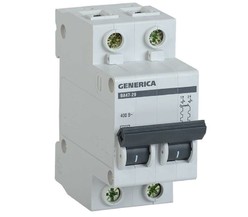 Выключатель автоматический модульный 2п C 50А 4.5кА ВА47-29 GENERICA ИЭК