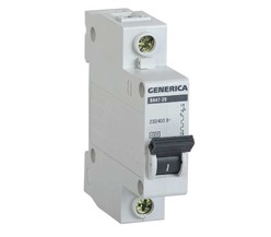 Выключатель автоматический модульный 1п C 50А 4.5кА ВА47-29 GENERICA ИЭК