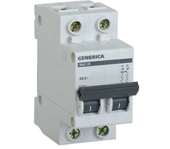 Выключатель автоматический модульный 2п C 32А 4.5кА ВА47-29 GENERICA ИЭК