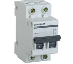 Выключатель автоматический модульный 2п C 6А 4.5кА ВА47-29 GENERICA ИЭК