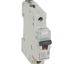 Выключатель автоматический модульный 1п C 25А 6кА DX3-E 6000 1мод. 230/400В Legrand