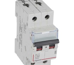 Выключатель автоматический модульный 2п C 50А 6кА DX3-E 6000 2мод. 230/400В Legrand