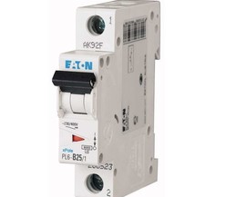 Выключатель автоматический модульный 1п C 25А 6кА PL6-C25/1 EATON