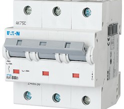 Выключатель автоматический модульный 3п C 80А 20кА PLHT-C80/3 EATON