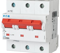 Выключатель автоматический модульный 3п C 100А 20кА PLHT-C100/3 EATON