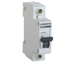 Выключатель автоматический модульный 1п C 10А 4.5кА ВА47-29 GENERICA ИЭК