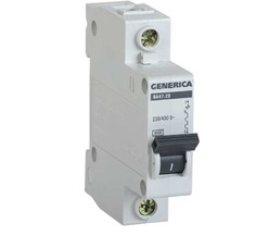 Выключатель автоматический модульный 1п C 25А 4.5кА ВА47-29 GENERICA ИЭК