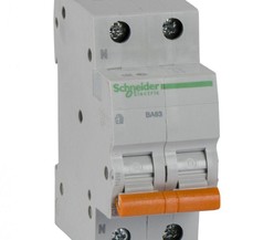 Выключатель автоматический модульный 2п (1P+N) C 10А 4.5кА BA63 Домовой Schneider Electric