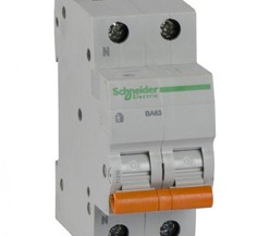 Выключатель автоматический модульный 2п (1P+N) C 25А 4.5кА BA63 Домовой Schneider Electric