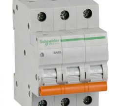 Выключатель автоматический модульный 3п C 63А 4.5кА ВА63 Домовой Schneider Electric